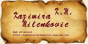 Kazimira Milenković vizit kartica